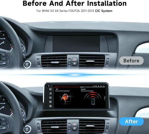 Android 13 Wireless Carplay Car Radio Multimedia Player for BMW X3 F25 X4 F26 2011 2012 2013 in Kuwait