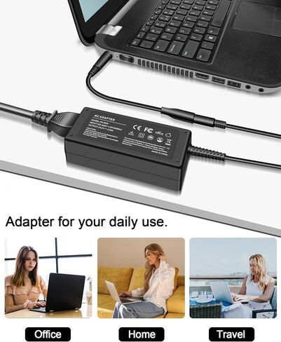65W 4.5x3.0mm Charger for Dell inspiron 13 15 14 17 3000 5000 7000 2-in-1 Laptop 5559 5558 5555 OptiPlex 3000 3020 3040 Micro Charger with Replaceable Tips 7.4x5.0mm in Saudi Arabia