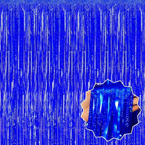 3 Pack Red Foil Fringe Curtains Backdrop, 3.28 x 8.2 Ft Metallic Streamers Tinsel Curtains Background for Photo Booth, Birthday, Christmas, Halloween, Thanksgiving, New Year Party Decorations in Saudi Arabia