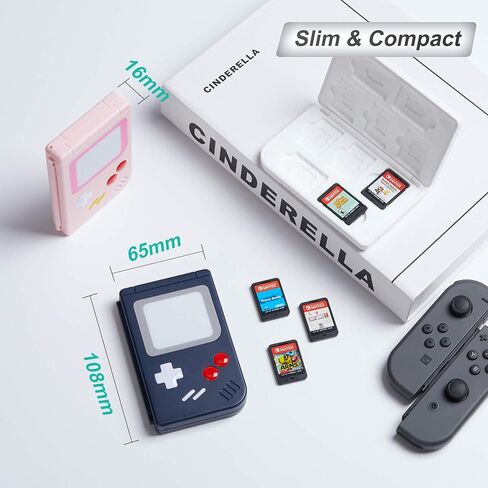 لعبة Leyu Smart Game Case لـ Nintendo Switch & Switch Lite ، وتخزين بطاقات لعبة Slot 10 و 10 Slot SD Card Protection و Slim and Portable (Pink) in Saudi Arabia