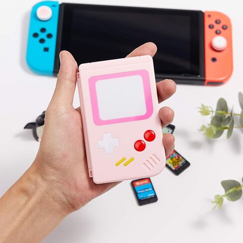 لعبة Leyu Smart Game Case لـ Nintendo Switch & Switch Lite ، وتخزين بطاقات لعبة Slot 10 و 10 Slot SD Card Protection و Slim and Portable (Pink) in Saudi Arabia