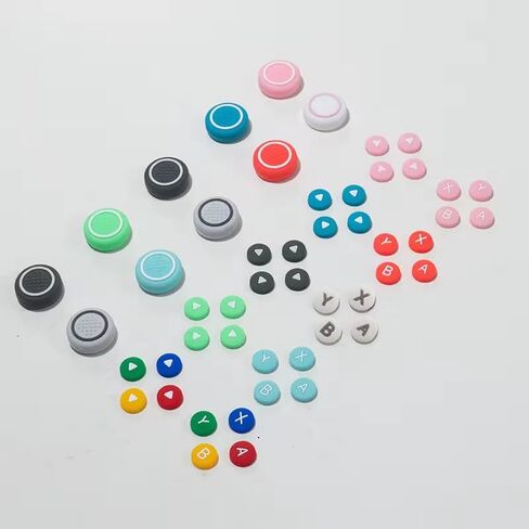Silicone Thumb Grip Replacement for Nintendo Switch/Switch OLED D-Pad ABXY Button Sticker Cross Thumb Grips Sets (Green+Blue) in Saudi Arabia