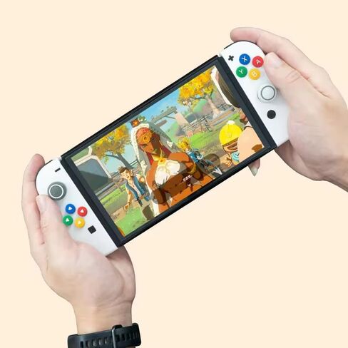 Silicone Thumb Grip Replacement for Nintendo Switch/Switch OLED D-Pad ABXY Button Sticker Cross Thumb Grips Sets (Green+Blue) in Saudi Arabia