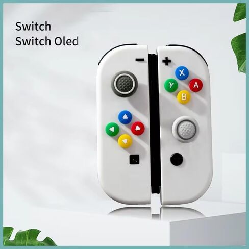 Silicone Thumb Grip Replacement for Nintendo Switch/Switch OLED D-Pad ABXY Button Sticker Cross Thumb Grips Sets (Green+Blue) in Saudi Arabia