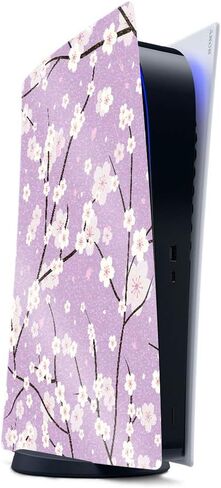 MightySkins Glossy Glitter Skin Compatible with PS5 / Playstation 5 - Lilies in Bloom | Protective, Durable High-Gloss Glitter Finish | Easy to Apply, Remove, and Change Styles | Made in The USA in Saudi Arabia