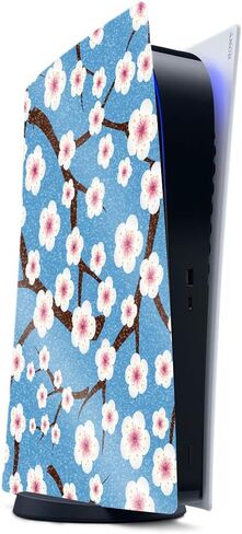 MightySkins Glossy Glitter Skin Compatible with PS5 / Playstation 5 - Lilies in Bloom | Protective, Durable High-Gloss Glitter Finish | Easy to Apply, Remove, and Change Styles | Made in The USA in Saudi Arabia
