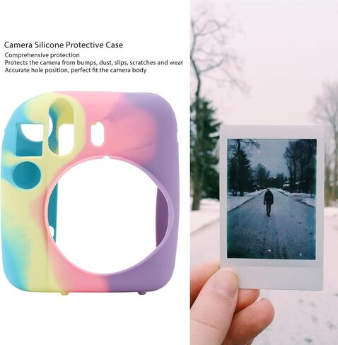 علبة السيليكون الواقية لكاميرا Instax Mini 12 ، قشرة الإسكان الناعمة رقيقة رفيعة للوزن الخفيف للوزن ل instax mini 12 ، الكاميرا من المطبات ، الغبار ، الزلات ، in Kuwait