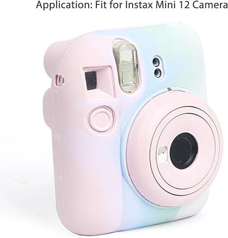 علبة السيليكون الواقية لكاميرا Instax Mini 12 ، قشرة الإسكان الناعمة رقيقة رفيعة للوزن الخفيف للوزن ل instax mini 12 ، الكاميرا من المطبات ، الغبار ، الزلات ، in Kuwait