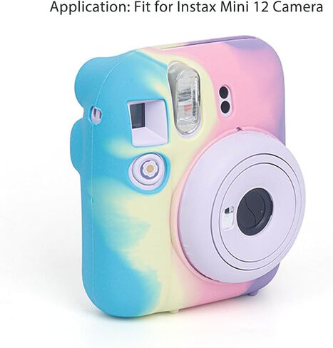 علبة السيليكون الواقية لكاميرا Instax Mini 12 ، قشرة الإسكان الناعمة رقيقة رفيعة للوزن الخفيف للوزن ل instax mini 12 ، الكاميرا من المطبات ، الغبار ، الزلات ، in Kuwait