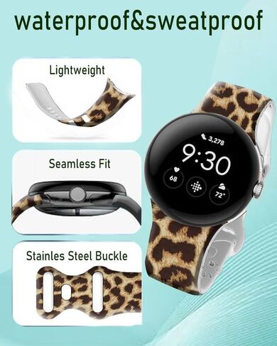 Compatible with Pixel Watch 3 41mm,Pixel Watch 2/1 Band for Women Men,Soft Silicone Sport Adjustable Replacement Strap for Pixel Watch 3/2/1 Accessories in Saudi Arabia