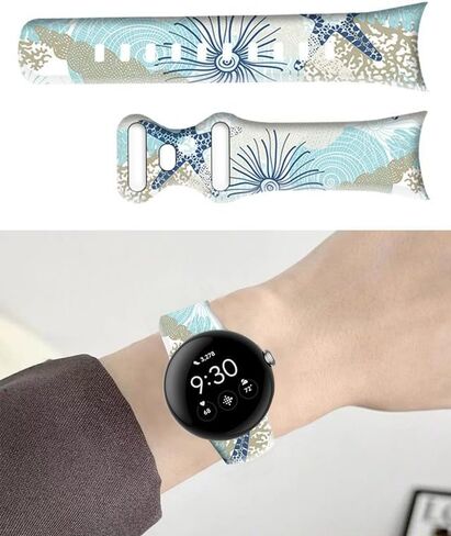 متوافق مع Pixel Watch 3 41mm ، Pixel Watch 2/1 Band للنساء ، حزام بديل قابل للتعديل للسيليكون الرياضي لمشاهدة البكسل 3/2/1 الملحقات in Saudi Arabia