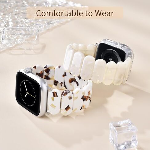 سوار راتنج السلحفاة المسدود و CASE متوافق مع Apple Watch Band 40mm 38mm 41mm 42mm 44mm 45mm النساء ، وأشرطة خفيفة الوزن لطيفة أزياء معصم مرنة لسلسلة IWatch 9 8 7 6 5 4 3 2 1 SE in Kuwait
