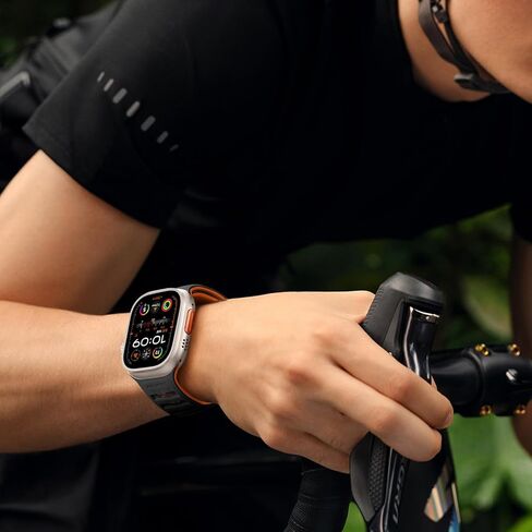 عصابات Hamile Sport متوافقة مع Apple Watch Ultra 2/Ultra Band ، عصابات Apple Watch للرجال 49 مم 45 مم 45 مم 44 مم 42 مم ، حزام سيليكون ناعم للتنفس المائي لـ IWatch Ultra Series 10 9 SE 8-1 in Kuwait