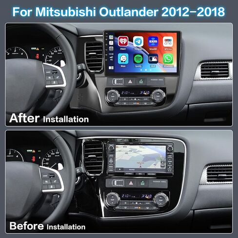 [2+64GB] Inefala لـ Mitsubishi Outlander 2012-2018 Android Car Radio Stereo مع Carplay Android Auto Auto ، 10.1 بوصة عالية الشاشة HD مع GPS WiFi Bluetooth FM/RDS SWC كاميرا كاميرا مكعبات التصنيع العكسي in Kuwait