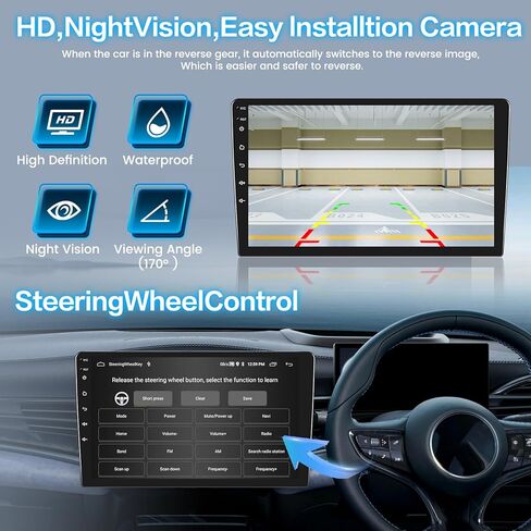 [2+64GB] Inefala لـ Mitsubishi Outlander 2012-2018 Android Car Radio Stereo مع Carplay Android Auto Auto ، 10.1 بوصة عالية الشاشة HD مع GPS WiFi Bluetooth FM/RDS SWC كاميرا كاميرا مكعبات التصنيع العكسي in Kuwait