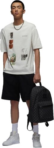 Jordan MA0758-KK2 Nike Monogram Backpack (20L) MONOGRAM BACKPACK, Black, Free Size in Saudi Arabia