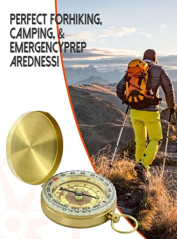 Camping Survival Compass Glow in The Dark Military Compass Survival Gearfor for Hiking, Camping,Backpacking, Outdoor Activities in Saudi Arabia