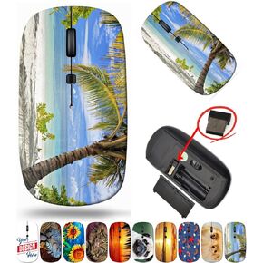 maizi Mouse Wireless for Mac Computer Personal Laptop, Mice Wireless Image ID: 13612885 A Scene of Palm Trees 2.4G Portable with USB Receiver Made in The USA