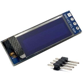 Kiro&Seeu 0.91 inch 128x32 I2C IIC Serial OLED LCD Display Screen DIY Module 4-PIN DC 3.3V 5V 12832 SSD1306 Low Consumption LED Display Compatible with PIC Ar-duino