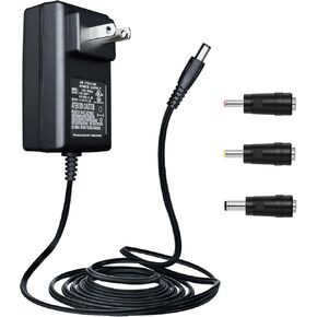 UL Listed AC 100-240V to DC 12V 2A/2000mA Power Supply Adapter, 24W Adapter with 3 Tips for LED Strip Lights, Keyboard, BT Speaker, Router, Monitor, Webcam, DVR, NVR, CCTV Camera
