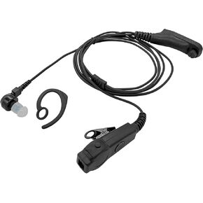 In-ear Loop Headset with Mic Dual PTT Hook Earpiece for Motorola APX900 APX1000 APX4000 APX6000 APX7000 APX8000 XPR6100 XPR6350 XPR6550 XPR7350 XPR7350e XPR7380e XPR7550 XPR7550e XPR7580 Radios