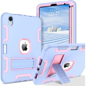 BENTOBEN for iPad Mini 7 A17 Pro Case 2024, iPad Mini 6 Case 8.3 Inch, iPad Mini 7th/6th Gen Case, Heavy Duty 3 in 1 Rugged Shockproof with Kickstand Pen Holder Protective Case iPad Mini 7, Light Blue