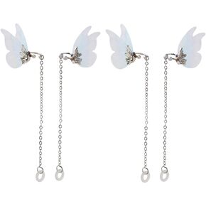 Ximimark 2 pcs for Airpods Earphones Anti-Lost Butterfly Ear Clip Female Super Fairy No Ear Hole Earphones Anti-Lost Artifact Universal