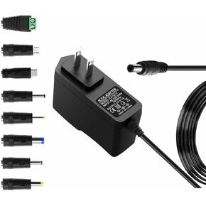 6V 1A Power Supply Adapter with 5.5x2.5mm Plug,AC 100-240V to DC 6V 1000mA Power Adapter UL Listed DC Wall Charger Suitable for 6 Volt 1A100mA~1000mA Equipment Power Supply Cable Cord