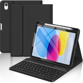 KBCASE for iPad 11th/10th Generation Case with Keyboard, Detachable Wireless Keyboard Case with Pencil Holder for iPad 11 inch A16 2025/10th Gen 10.9 inch 2022 (Light Pink)