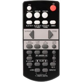 Replacement Remote Compatible with Yamaha YAS-107 YAS-108 YAS 1080 YAS-207 YAS 106 YAS-203 ATS-1070 ATS-1060 ATS-1080 ATS-1030 FSR66 ZJ78750 YAS-105 YAS-103 Soundbar Home Audio Speaker System