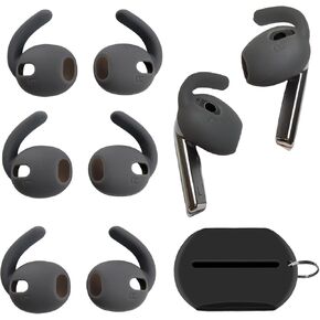 Silicone Galaxy Buds 3 Earbuds Cover, Galaxy Buds3 Earhooks Replacement Wing Ear Tips for Galaxy Buds 3, Gray 3 Pairs