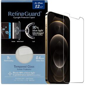 Anti Blue Light Tempered Glass Screen Protector with Sliver Ion for iPhone 12 Pro Max (6.7"), SGS and Intertek Tested, Blocks Excessive Harmful Blue Light, Reduce Eye Fatigue