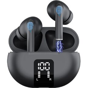 VVG Bluetooth 5.3 Wireless Earbuds, TWS Headphones in Ear with 4 Mic, 56H Playtime IPX5 Waterproof, Deep Bass Clear Call Noise Cancelling, HiFi Stereo Sound Earphones with Charging Case for Gym