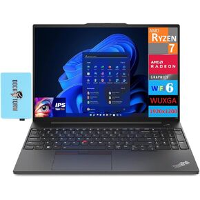 Lenovo ThinkPad E16 GEN 1 16.0" Business Laptop 16.0" WUXGA (AMD Ryzen 7 7730U 8-Core, 16GB RAM, 512GB PCIe SSD, AMD Radeon, WiFi 6, Bluetooth 5.1, Webcam, Backlit KYB, Win 11P) w/Dockztorm Hub