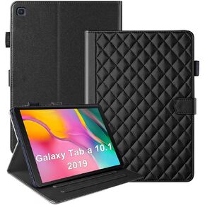 Case for Samsung Galaxy Tab A 10.1 inch 2019 (Model SM-T510/T515), Multi-Angle Viewing Smart Cover Business PU Leather Flip Stand Magnectic Cover with Pen Holder Card Slot -Rose Gold
