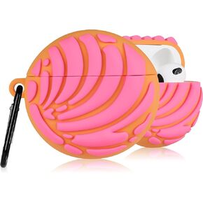 Mulafnxal for Airpod 3 3rd Generation Case Cute Cartoon 3D Kawaii Unique Silicone Cover Funny Fashion Fun Cool Food Design Stylish Cases Women Girls Boys Teen for Airpods 3 (2021) (Pk Bread)