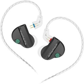 YI01 in Ear Monitors Headphones HiFi IEM Wired Earbuds Gaming Earphones with Silver-Plated Detachable Cable, Type C Plug, Mic for Audiophile Musicians Drummer Guitarist Recorder