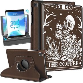 Rotating Case for Galaxy Tab A7 Lite Case Girls-Tab A7 Lite 2021 Cases 360° Rotating Stand Cover Coffee Skull Cartoon Boys A7 Lite Tablet Cover for Samsung Galaxy Tab A7 Lite 8.7"
