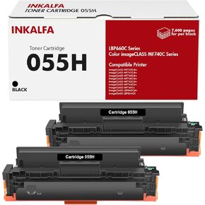 055H Black Toner Cartridge High Yield 055 MF743Cdw Compatible for Canon 055H 055 for Canon Color ImageCLASS MF743Cdw MF741Cdw MF743 MF741 MF746Cdw MF740C MF745Cdw LBP664Cdw Printer Ink ( 2 Pack )