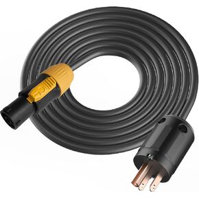 IP65 Profeesional Hand-Built 12 AWG Male NEMA5-15P to SAC3FX PowerCON True Cable（10 Feet）