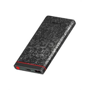 sharge CarbonBlade Power Bank Portable Charger Slim Battery Pack, 10000mAh Carbon Fiber USB-C and USB-A, PD Fast Charging for iPhone 15/14/13 iPad Steam Deck Flashlight