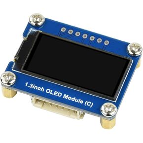 waveshare 1.3inch OLED Display Module, 64×128 Resolution, Black/White Display Color, SPI / I2C Interface, Compatible with Arduin/Raspberry Pi/STM32, etc