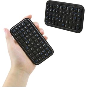 Mini Bluetooth Keyboard, Bluetooth 3.0 Wireless Keyboard 49 Keys Pocket Keypad, Rechargeable Mini Slim Travel Handheld Small Cordless Keyboard for Tablet Smartphone PC Notebook Laptop iPad Mac(Black)