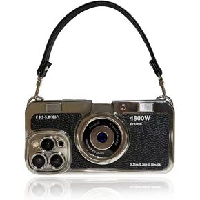 حالة متوافقة مع iPhone 16 Pro Max ، Case Camera Camera Camera Case Clate مع حزام يدوي فريد من نوع