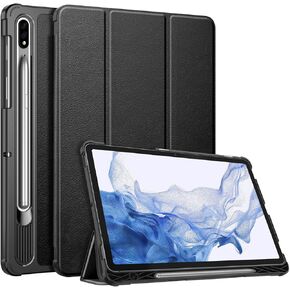 Fintie Slim Case for Samsung Galaxy Tab S8 2022/Tab S7 2020 11 Inch (Model SM-X700/X706/T870/T875/T878) with S Pen Holder, Ultra Lightweight Tri-Fold Stand Cover with Auto Wake/Sleep, Black