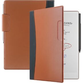 Genuine Leather Case Compatible with Remarkable Paper Pro 11.8 Inch Digital Paper Magnetic with Auto Sleep/Wake Ultra Slim Book Folio Cover,Brown-Black