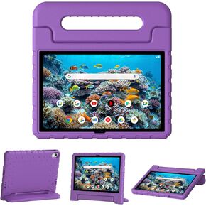 Kids Case for Walmart Onn 10.1 Inch Tablet 2024 Release(Model: 100135925), Kidfriendly Shockproof Durable Cover with Convertible Handle Stand for Boys Girls, Purple