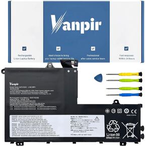 L19C3PF1 Laptop Battery Replacement for Lenovo ThinkBook 15-IML 15-IIL 14-IML 14-IIL Series 19M3PF2 L19D3PF2 L19L3PF1 L19D3PF1 L19M3PF1 L19M3PF9 L19C3PF9 L19L3PF8 11.52V 45Wh 3950mAh