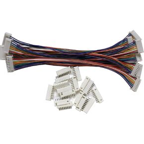 8 PCS 8 PIN JST XH Female Connector on Both Side - 200mm 1007 26 AWG & 16 PCS 8 PIN JST XH Male Connector