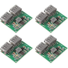 4PCS Dual USB Step Down Power Supply Module DC-DC Voltage Buck Regulator 9V 12V 24V to 5V Output Buck Voltage Board 3A 6-26V Car Charge Charging Regulator